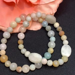 2 Stone Bead Bracelets